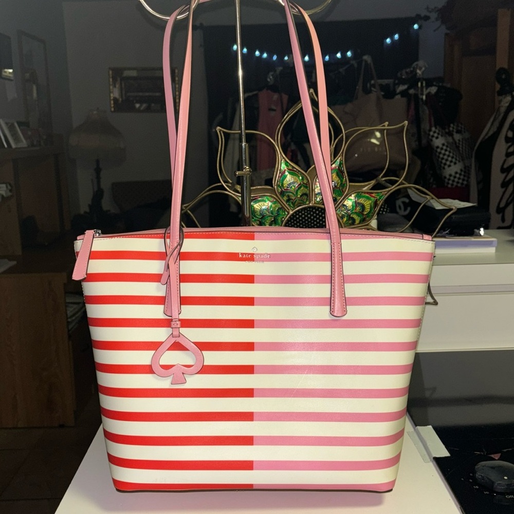 EUC KATE SPADE ♠️ ZINA LARGE ZIP TOTE BAG & DUST BAG